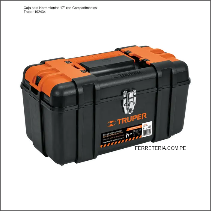 Caja para Herramientas 17" con Compartimentos Truper 102434